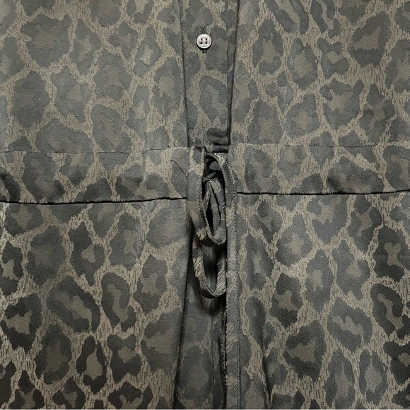 Hush Jacquard Leopard Jumpsuit Green Animal Print 70’s Retro Disco US 12 UK 10 - Picture 5 of 15